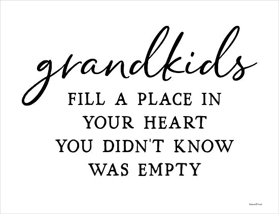 lettered & lined LET690 - LET690 - Grandkids - 16x12 Grandkids, Grandchildren, Family, Inspirational, Typography, Signs, Black & White from Penny Lane