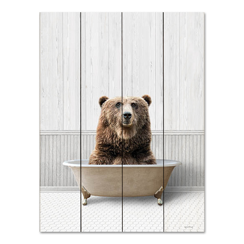 lettered & lined LET707PAL - LET707PAL - Bath Time Bear  - 12x16 Bath, Bathroom, Bath Time, Bear, Whimsical, Lodge from Penny Lane