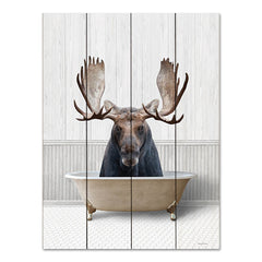 LET708PAL - Bath Time Moose  - 12x16