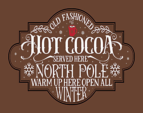 lettered & lined LET772 - LET772 - Hot Cocoa   - 16x12 Christmas, Holidays, Hot Cocoa, Old Fashioned Hot Cocoa Served Here, Typography, Signs Textual Art, Kitchen, Winter from Penny Lane