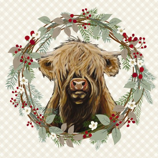 Lee Keller Licensing LK143LIC - LK143LIC - Christmas Highland Wreath - 0  from Penny Lane