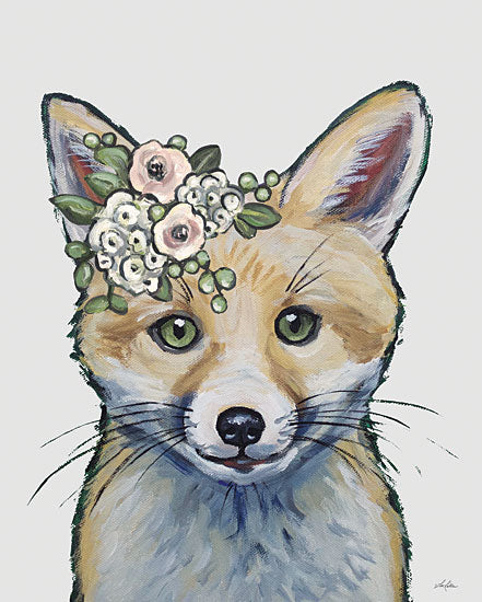 Lee Keller LK174 - LK174 - Floral Fox - 12x16 Fox, Flowers, Floral Crown, Whimsical from Penny Lane