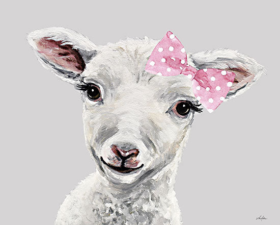 Lee Keller LK179 - LK179 - Baby Girl Sheep - 16x12 Whimsical, Sheep, Baby, Lamb, Bow, Girl Lamb, Portrait from Penny Lane