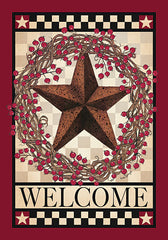 LS1780 - Barn Star Berry Wreath - 12x16