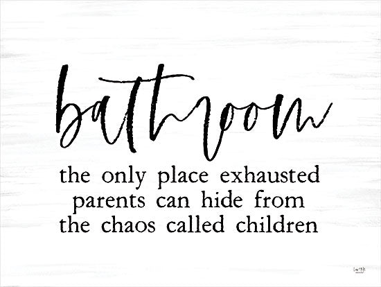 Lux + Me Designs LUX804 - LUX804 - Bathroom Hiding Spot - 16x12 Bath, Bathroom, Humorous, Parents Hiding From Children, Typography, Signs, Black & White from Penny Lane