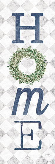 Marla Rae MAZ5696A - MAZ5696A - Home with Eucalyptus Wreath II - 12x36 Home, Wreath, Eucalyptus, Patterns, Signs, Country from Penny Lane