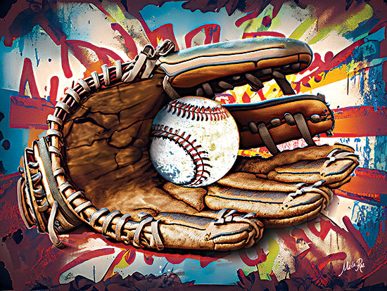 Marla Rae MAZ5968 - MAZ5968 - Graffiti Baseball and Glove - 16x12 Sports, Baseball, Baseball Glove, Graffiti, Masculine, Urban, Children from Penny Lane