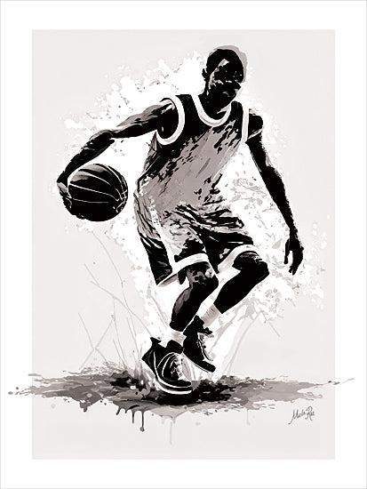 Marla Rae MAZ5976 - MAZ5976 - Basketball Player - 12x16 Sports, Basketball, Basketball Player, Masculine, Black & White from Penny Lane