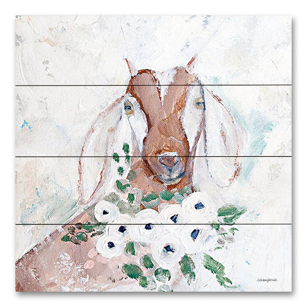 Mackenzie Kissell MKA122PAL - MKA122PAL - Floral Goat - 12x12 Goat, Flowers, Flowers, Whimsical, Portrait from Penny Lane