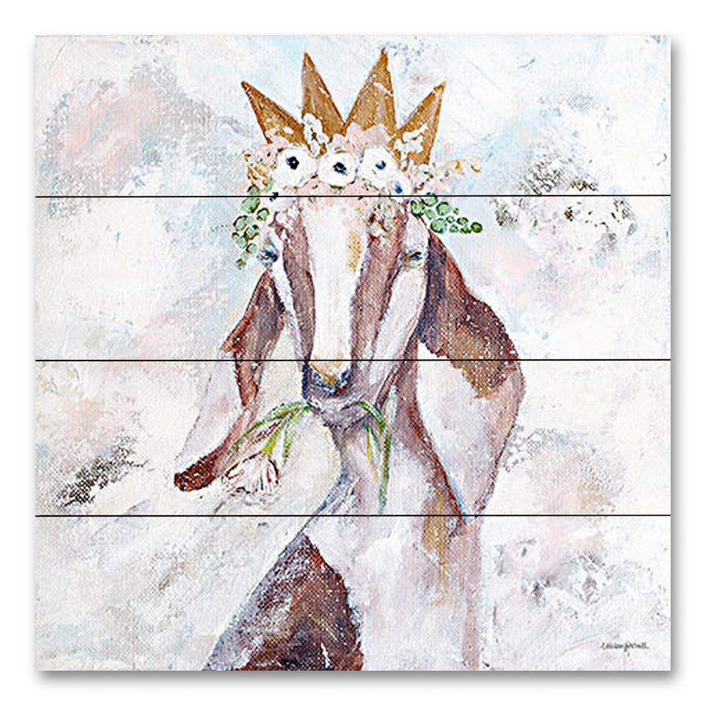 Mackenzie Kissell MKA123PAL - MKA123PAL - Princess Goat - 12x12 Goat, Flowers, Flowers, Whimsical, Portrait, Floral Crown from Penny Lane