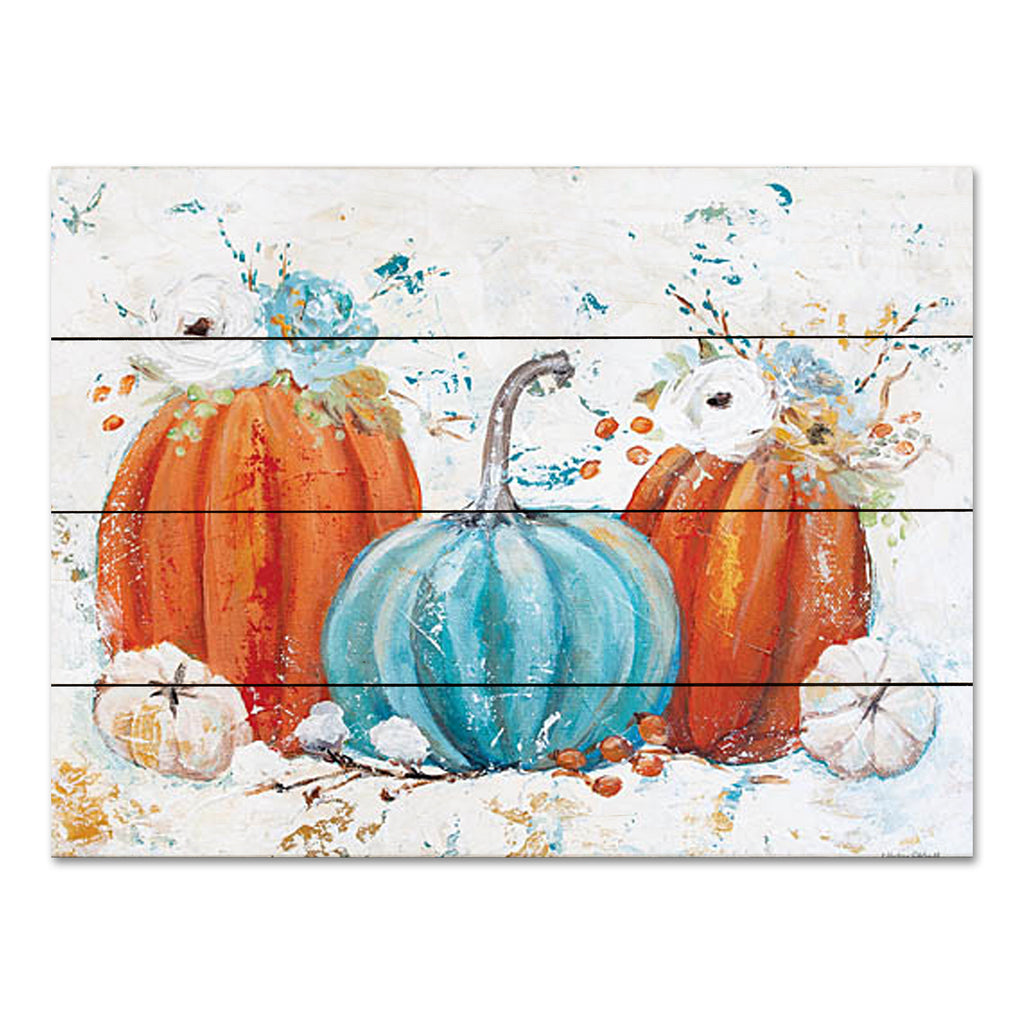 Mackenzie Kissell MKA135PAL - MKA135PAL - Harvest Pumpkins - 16x12 Still Life, Pumpkins, Harvest, Fall, Gourds, Flowers from Penny Lane