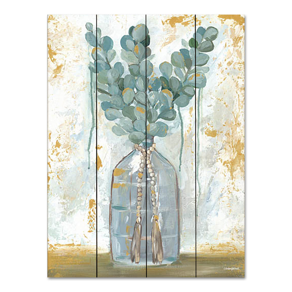 Mackenzie Kissell MKA143PAL - MKA143PAL - Eucalyptus Arrangement - 12x16 Abstract, Eucalyptus, Beads, Bohemian, Vase from Penny Lane