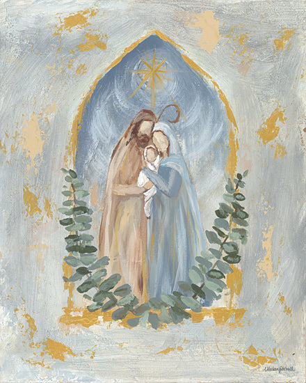 Mackenzie Kissell MKA155 - MKA155 - Holy Family - 12x16 Christmas, Nativity, Holy Family, Star, Greenery, Eucalyptus, Abstract, Gold from Penny Lane