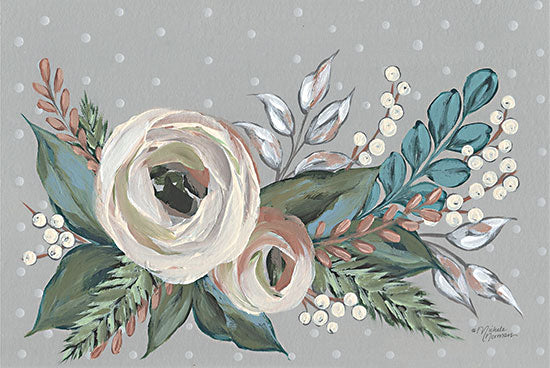 Michele Norman MN308 - MN308 - Floral Beauty - 18x12 Flowers, Country Flowers, Swag, Blooms, Botanical from Penny Lane
