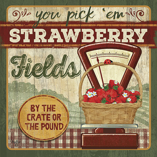 Mollie B. MOL1565 - You Pick 'Em Strawberries - Strawberry, Farm, Basket, Scale, Signs from Penny Lane Publishing