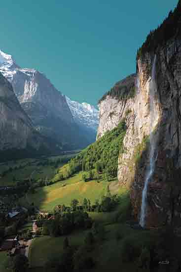 Martin Podt MPP1058 - MPP1058 - Standing Still - 12x18 Photography, Landscape, Mountains, Snowy Mountains, Village, Waterfall, Nature from Penny Lane