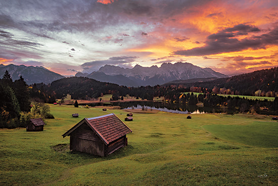 Martin Podt MPP643 - MPP643 - A Perfect Morning in the Alps - 18x12 Apician Mountains, Morning, Lake, Lodge, Landscape, Photography from Penny Lane