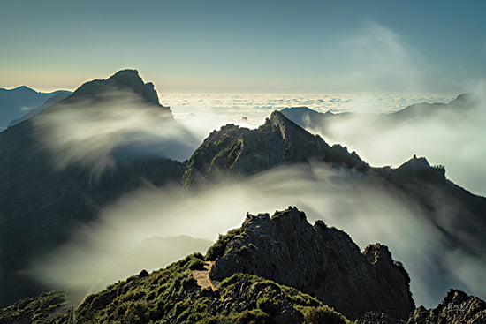 Martin Podt MPP933 - MPP933 - Rolling Clouds - 18x12 Photography, Mountains, Clouds, Mountain Tops, Landscape, Nature from Penny Lane