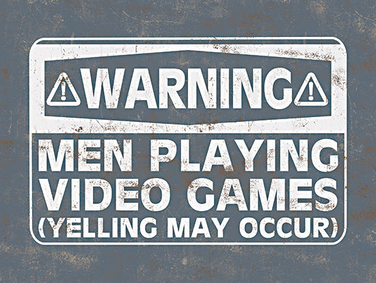 Masey St. Studios MS182 - MS182 - Men Playing Video Games - 16x12 Men Playing Video Games, Video Games, Tween, Masculine, Humorous, Typography, Signs from Penny Lane