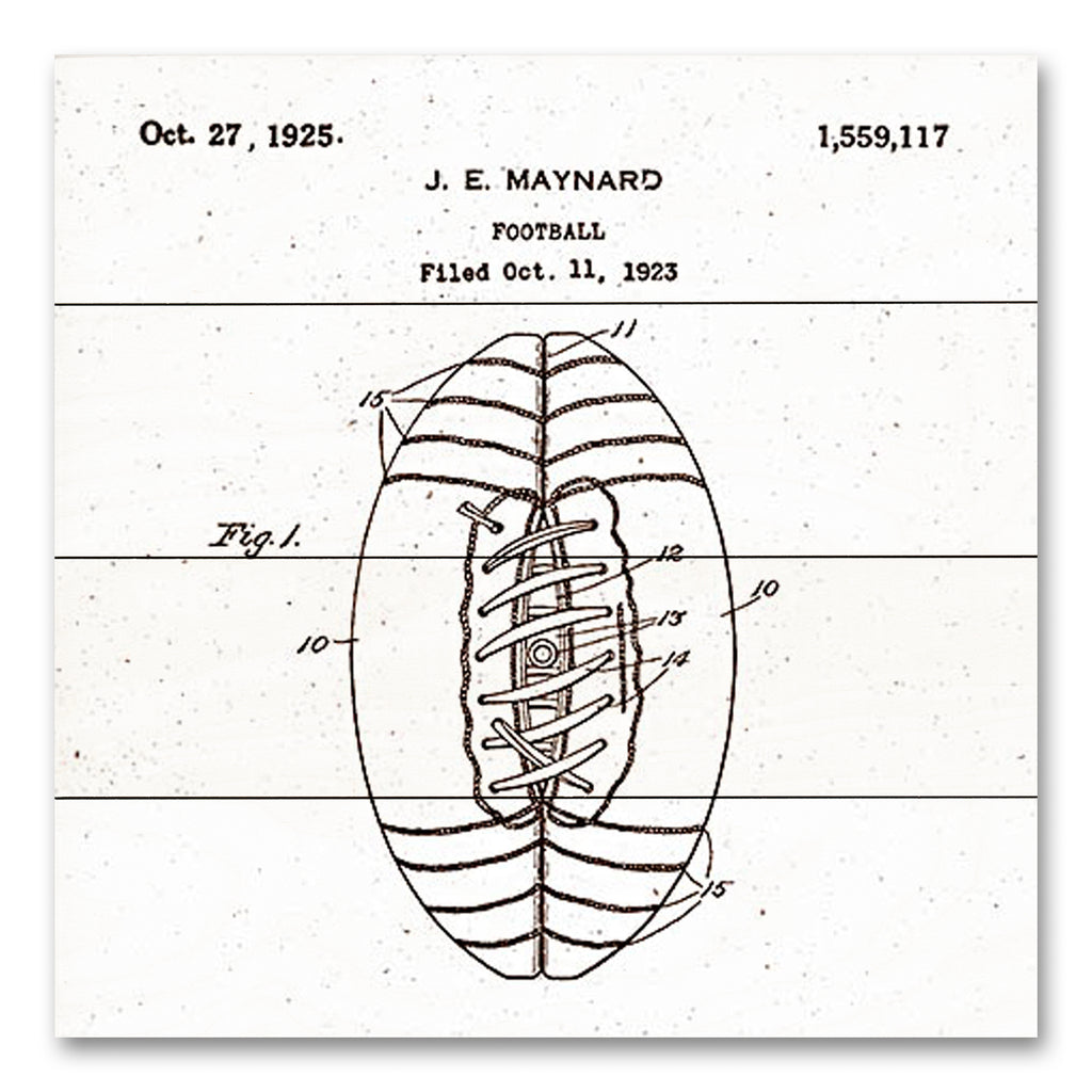 Masey St. Studios MS198PAL - MS198PAL - Football Patent - 12x12  from Penny Lane