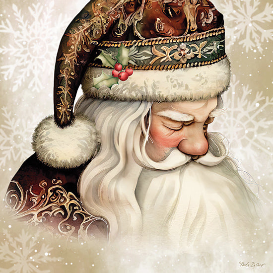 Nicole DeCamp ND117 - ND117 - Old World Santa I - 12x12 Christmas, Holidays, Santa Claus, Vintage, Snowflakes, Winter, Profile, Old World Santa from Penny Lane