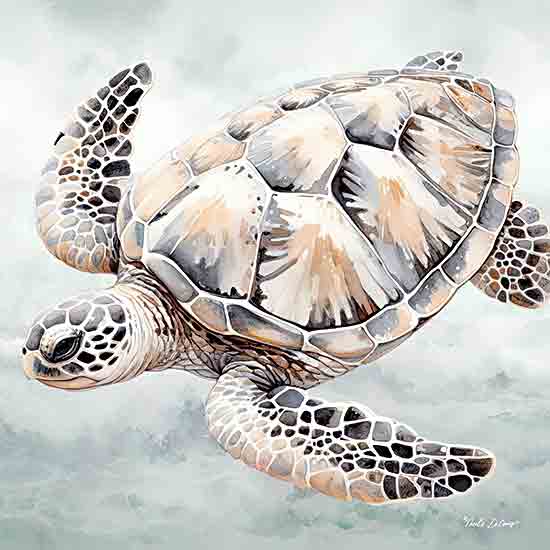 Nicole DeCamp ND303 - ND303 - Cape Cod Turtle - 12x12 Coastal, Turtle, Cape Cod Turtle from Penny Lane