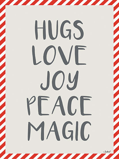 Martina Pavlova PAV298 - PAV298 - Peace Words - 12x16 Signs, Typography, Candy Cane Border, Peace, Joy, Love from Penny Lane