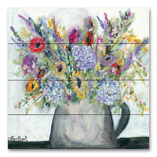 Roey Ebert REAR336PAL - REAR336PAL - Hydrangeas in Pitcher - 12x12 Abstract, Flowers, Pitcher, Hydrangeas, Bouquet from Penny Lane