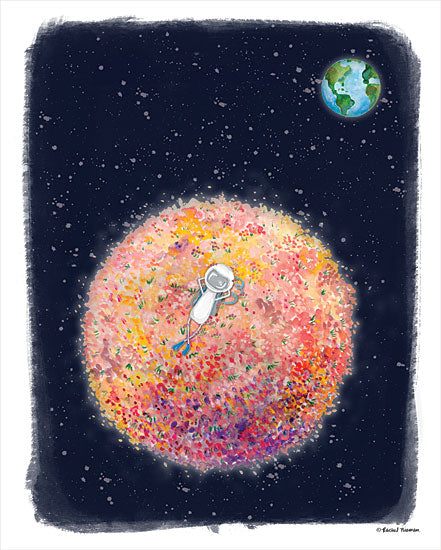 Rachel Nieman RN116 - RN116 - Chillin on Moon - 12x16 Moon, Astronaut, Earth, Chillin, Space from Penny Lane