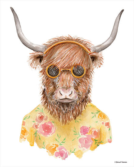 Rachel Nieman RN147 - RN147 - Yak in Yellow - 12x16 Yak, Sunglasses, Portrait from Penny Lane