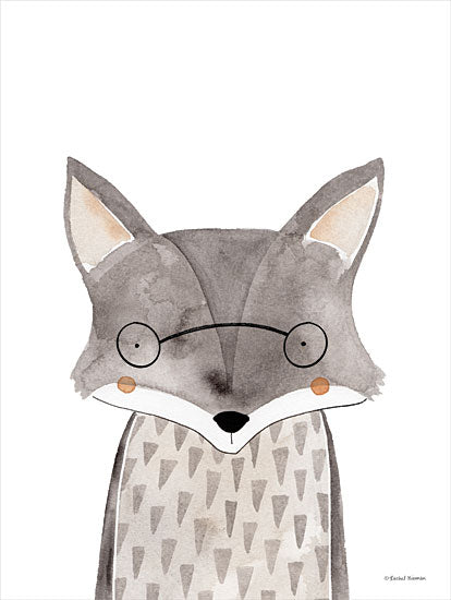 Rachel Nieman RN260 - RN260 - Freida the Fox - 12x16 Baby, Fox, Kid's Art, Neutral Colors, Illustrative from Penny Lane