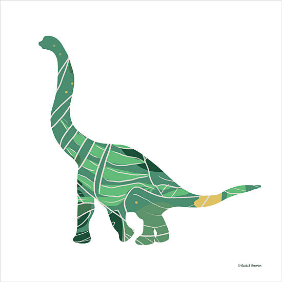 Rachel Nieman RN352 - RN352 - Tropical Dinosaur IV - 12x12 Children, Boy's Room, Dinosaurs, Tropical, Brachiosaurus, Masculine from Penny Lane