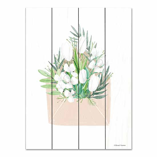 Rachel Nieman RN375PAL - RN375PAL - Flower Delivery - 12x16 Flowers, White Flowers, Envelope, Whimsical, Greenery from Penny Lane