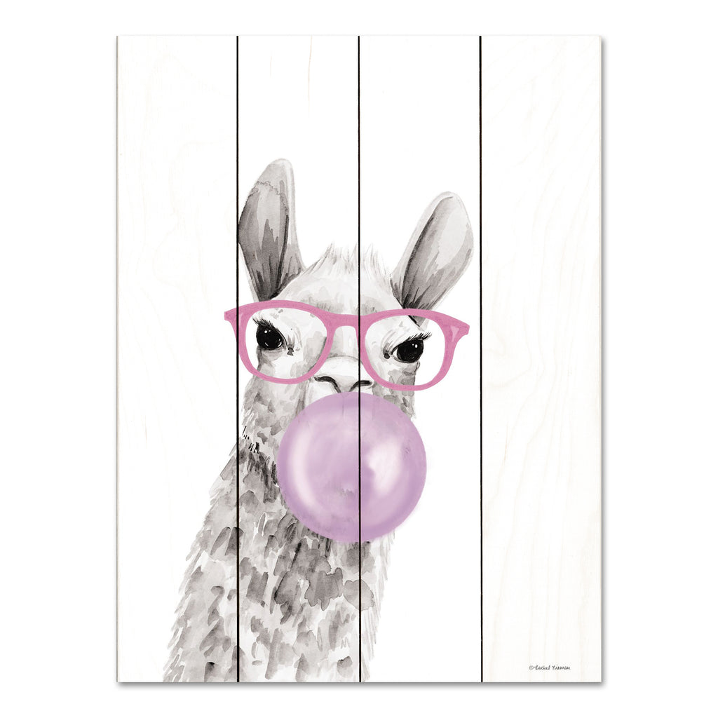 Rachel Nieman RN435PAL - RN435PAL - Bubble Gum Alpaca - 12x16 Alpaca, Bubble Gum, Glasses, Whimsical, Children from Penny Lane