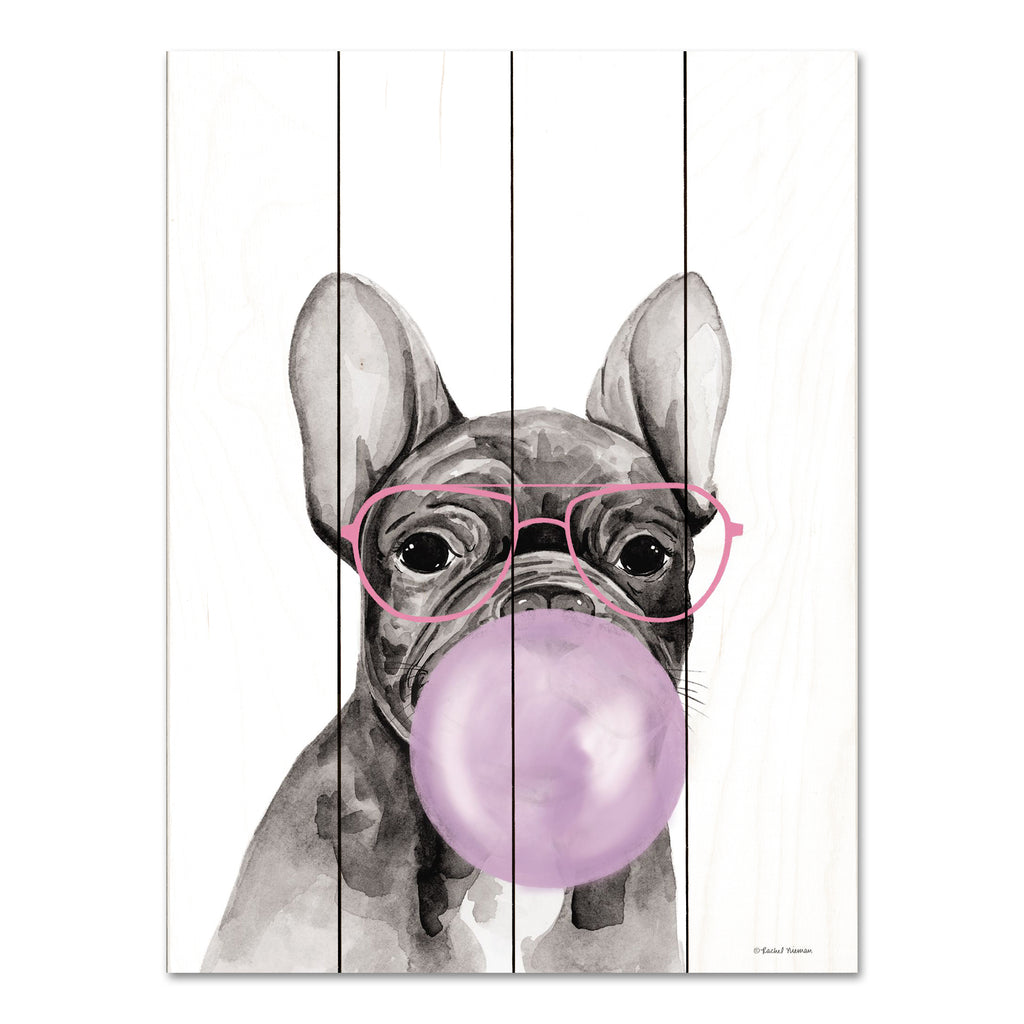 Rachel Nieman RN438PAL - RN438PAL - Bubble Gum Puppy - 12x16 Dog, Puppy, Bubble Gum, Glasses, Whimsical, Children from Penny Lane