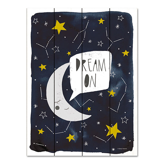 Rachel Nieman RN447PAL - RN447PAL - Dream On Moon    - 12x16 Dream On Moon, Moon, Constellations, Stars, Baby, Kid's Art, Typography, Signs from Penny Lane