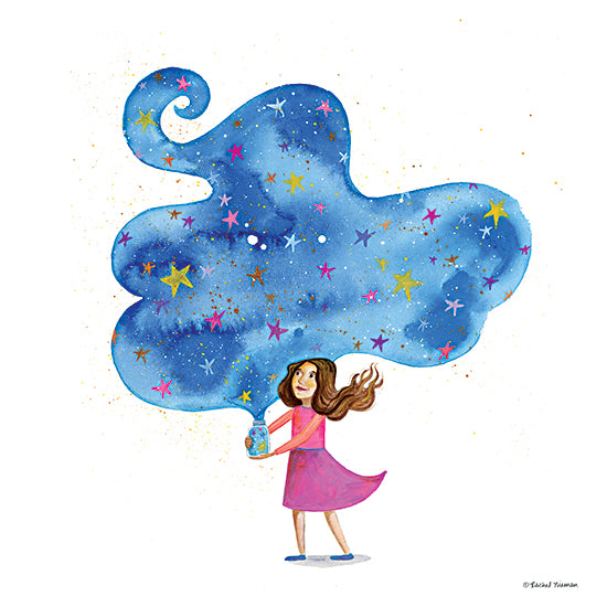 Rachel Nieman RN453 - RN453 - Wish Upon the Stars - 12x12 Girl, Stars, Whimsical from Penny Lane