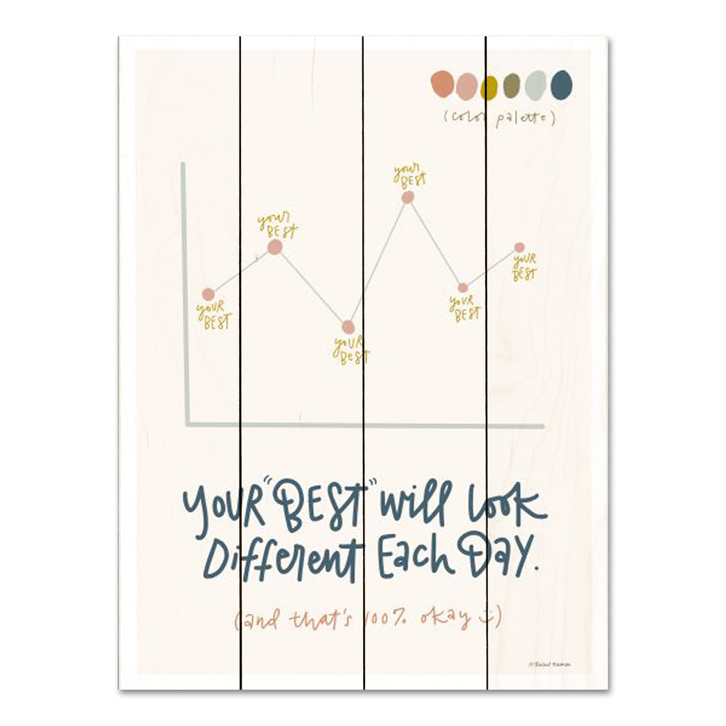 Rachel Nieman RN458PAL - RN458PAL - Your Best Will Look Different Each Day - 12x16 Your Best Will Look Different Each Day, Motivational, Chart, Whimsical, Children, Signs, Typography from Penny Lane