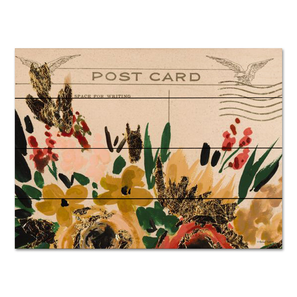 Rachel Nieman RN470PAL - RN470PAL - Postcard Painting 2 - 16x12 Postcard, Flowers, Abstract, Gold from Penny Lane