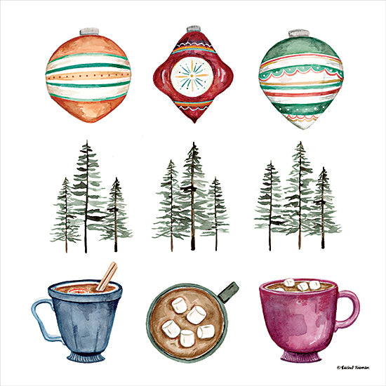 Rachel Nieman RN600 - RN600 - Comfort and Joy - 12x12 Christmas, Holidays, Christmas Icons, Cocoa, Marshmallow, Ornaments, Pine Trees, Christmas Trees from Penny Lane