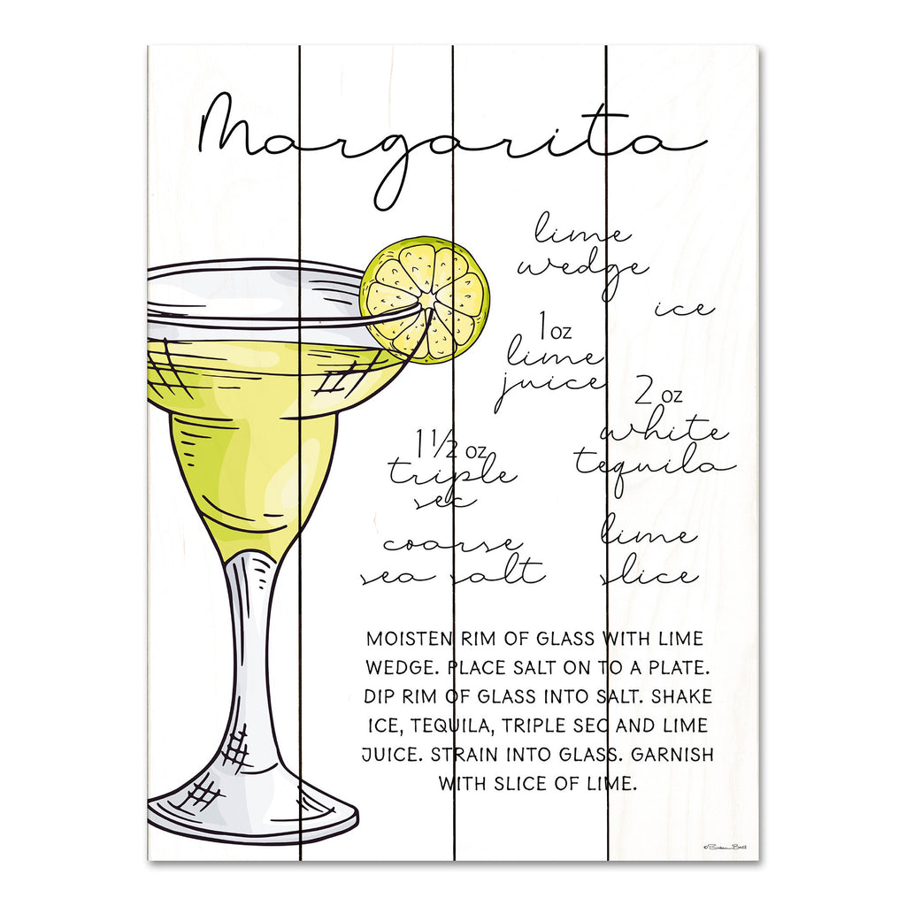 Susan Ball SB1063PAL - SB1063PAL - Margarita Recipe    - 12x16 Margarita Recipe, Recipe, Kitchen, Cocktails, Drink, Bar, Typography, Signs from Penny Lane