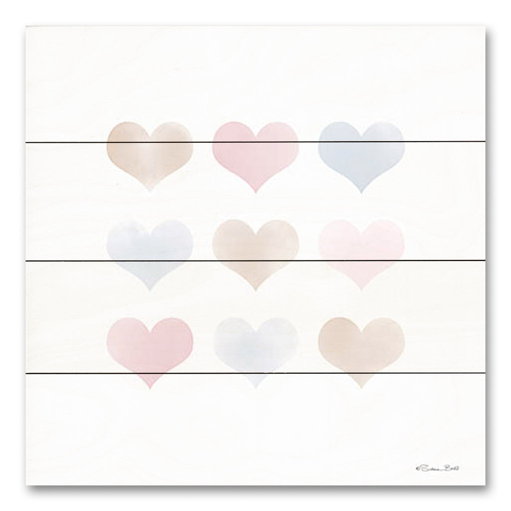 Susan Ball SB1218PAL - SB1218PAL - Watercolor Hearts - 12x12  from Penny Lane