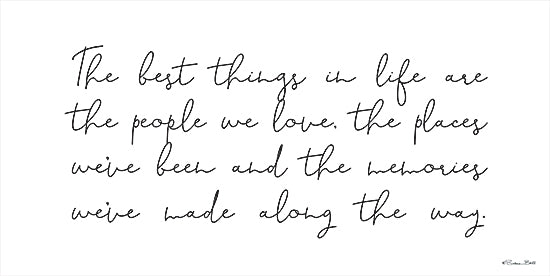 Susan Ball SB818 - SB818 - The Best Things in Life - 18x9 The Best Things in Life, Memories, Family, Black & White, Signs from Penny Lane