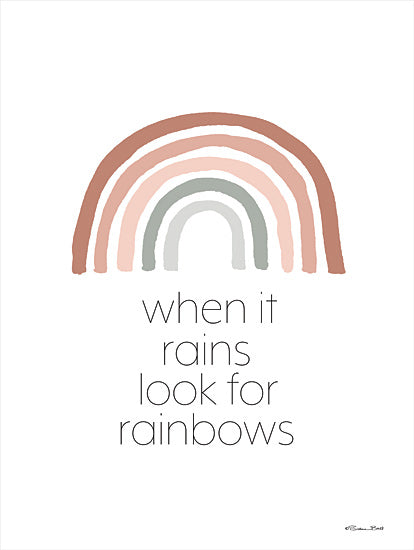 Susan Ball SB973 - SB973 - Look for Rainbows - 12x16 When It Rains Look for Rainbows, Motivational, Rainbow, Brown, Clay, Gray, Triptych, Typography, Signs from Penny Lane