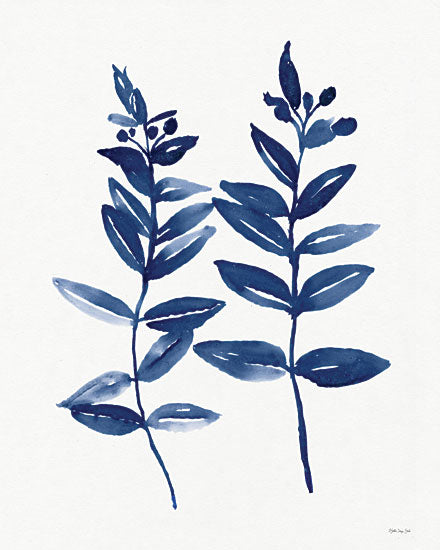 Stellar Design Studio SDS1000 - SDS1000 - Nature in Indigo 3 - 12x16 Plants, Blue & White, Indigo, Abstract from Penny Lane