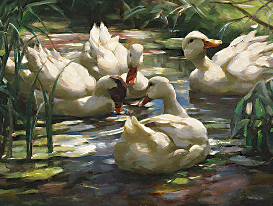 Stellar Design Studio SDS1179 - SDS1179 - Ducks by the Lake 4 - 16x12 Ducks, Lake, Landscape, Summer, Traditional, Raft of Ducks from Penny Lane