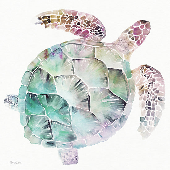 Stellar Design Studio SDS1320 - SDS1320 - Sea Turtle  - 12x12 Coastal, Sea Turtle, Pastel, Abstract, Pastel, Aquatic Animal from Penny Lane