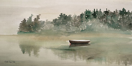 Stellar Design Studio SDS180 - SDS180 - Lake Fishing II - 18x12 Fishing, Boat, Lake, Fog, Trees from Penny Lane