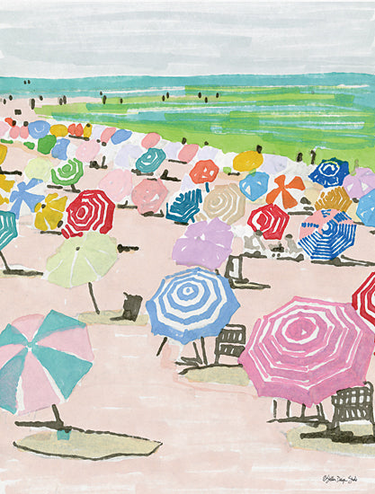 Stellar Design Studio SDS221 - SDS221 - Beach Days 1 - 12x16 Beach, Ocean, Tropical, Coastal, Umbrellas, Beach Chairs from Penny Lane