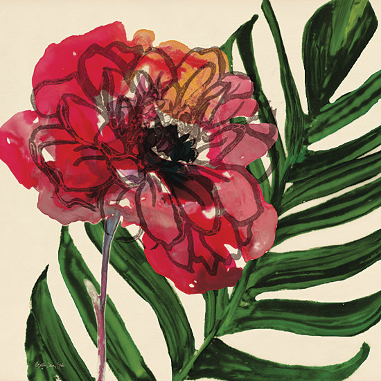 Stellar Design Studio SDS272 - SDS272 - Tropical Floral 1 - 12x12 Flowers, Red Flower, Tropical, Leaf from Penny Lane